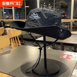 Sunshade Hat Men's and Women's Hiking Mountaineering Fisherman Hat Outdoor Western Cowboy Hat Fishing UV-proof Quick-drying Big Eaves