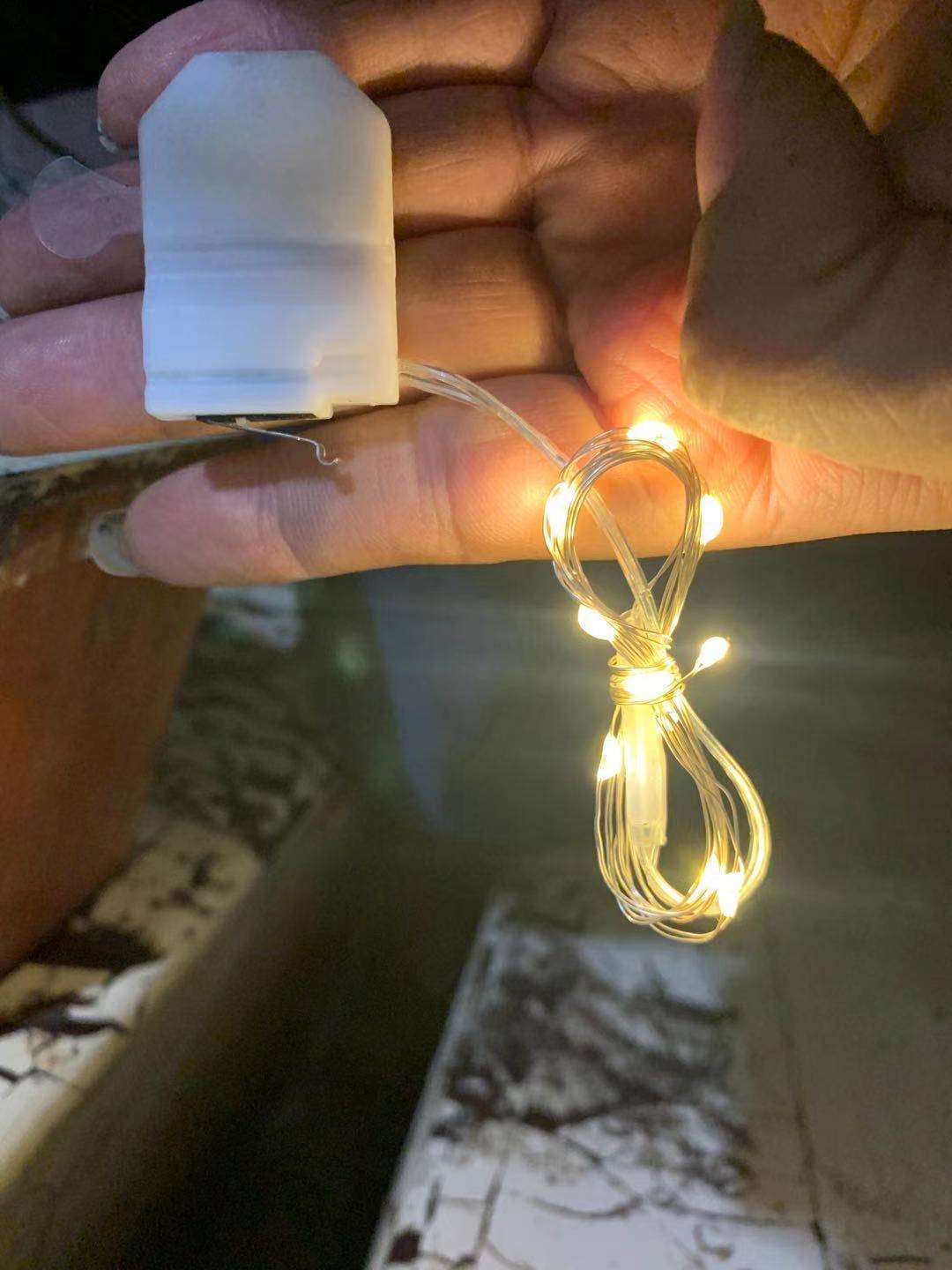 Light string button battery box gift box light string star light…