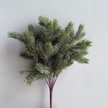 仿真松针 7叉松柏圣诞节植物圣诞装饰圣诞树绿植单支