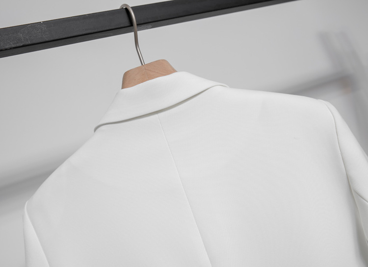 Women's Clothing white college style slim high end small fashion suit_voghion.com