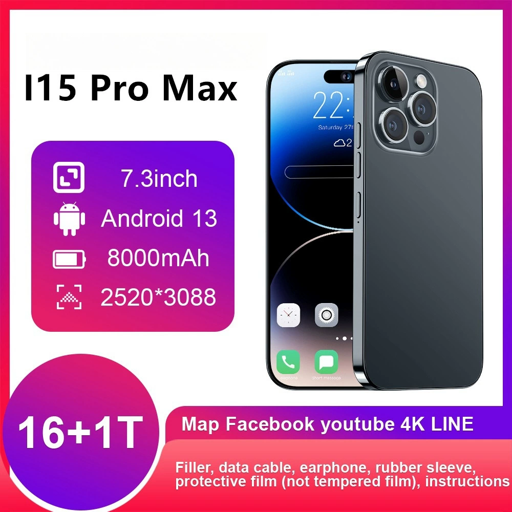 (Cross-border trading) умный мобильный телефон, intel core i15, 15promax, Android, 5G, (Physicals)
