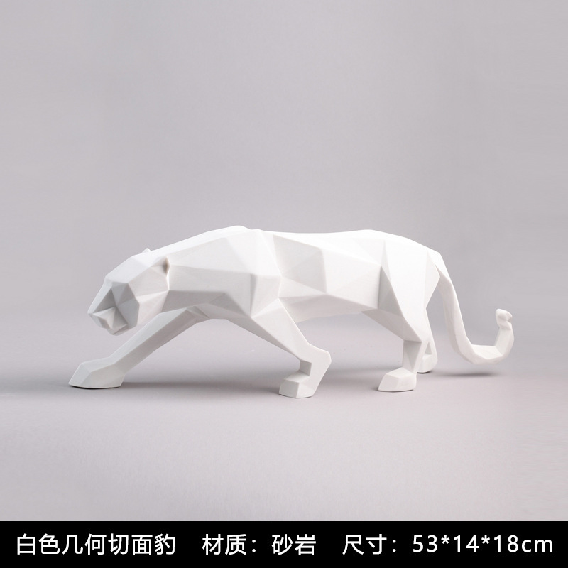 モダンでシンプルなかわいいペットの猫とクマの幾何学的な動物の装飾品北欧ホームモデルルームワインキャビネット子供部屋の装飾|undefined
