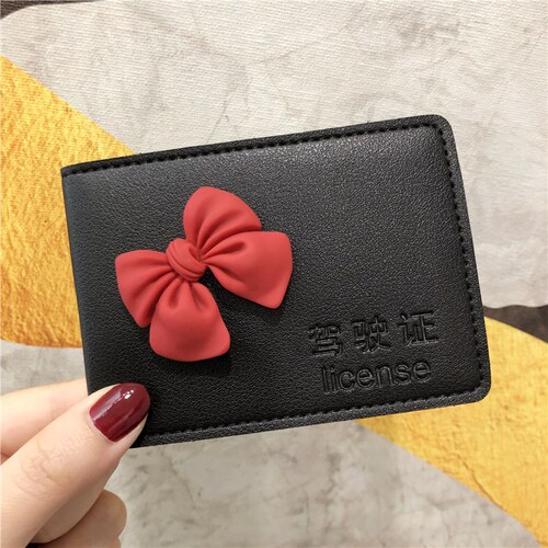 Cute driver's license leather case for women Internet celebrity creative car driver's license protective cover two-in-one motor vehicle license