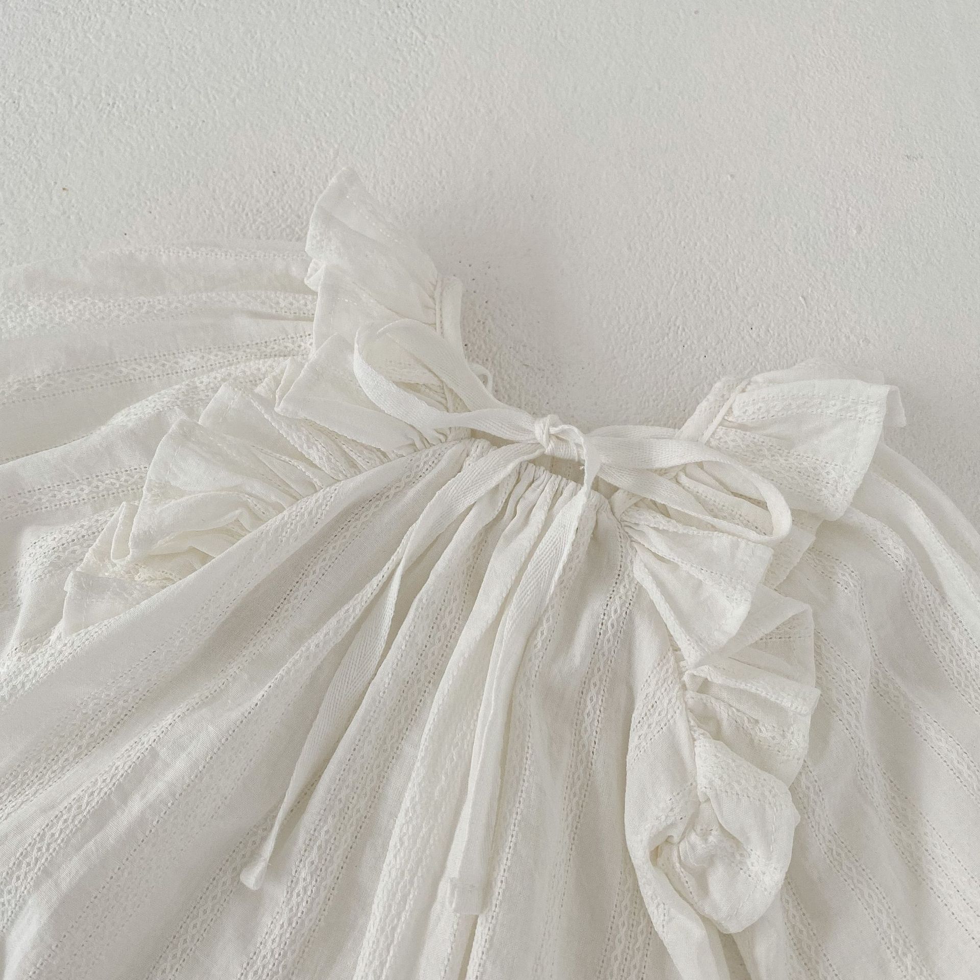 2024 Autumn Girl Baby Flying Strap Ha Yi Folded Long Sleeve Loose Triangle jumpsuit Crawler_voghion.com