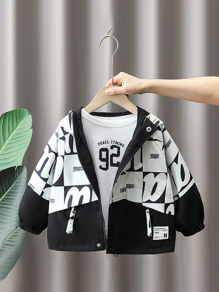 5900 cortavientos para niños primavera y otoño 2024 nuevo estilo bebé guapo chaqueta coreana estilo occidental niño estilo otoño moda