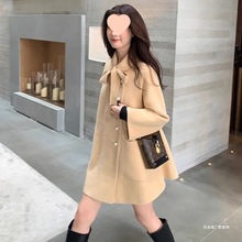 毛呢外套女秋冬2025年新款150小个子短款赫本风双面羊绒呢子大衣