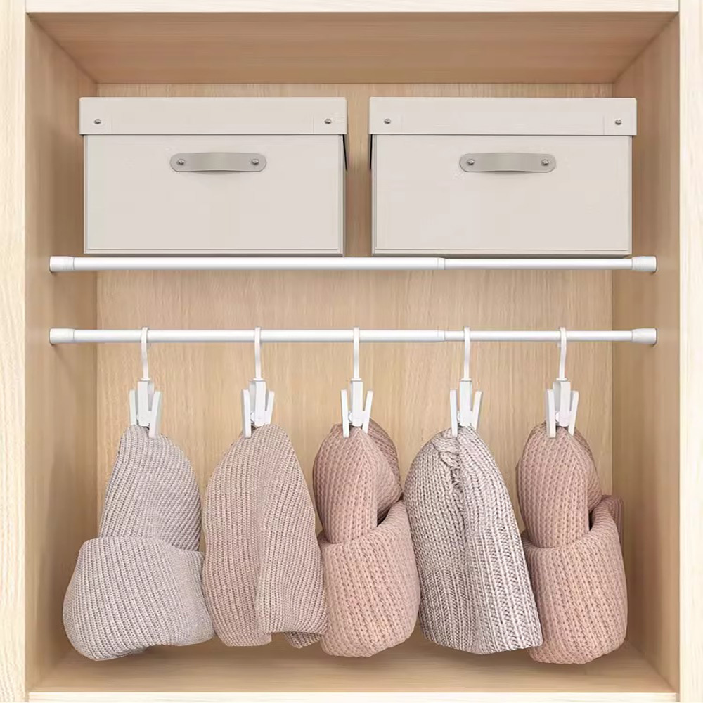 Varilla telescópica sin perforación, barra de cortina de ducha, barra de cortina, instalación gratuita, barra de ropa, cortina de puerta, puntal de armario, comercio exterior al por mayor