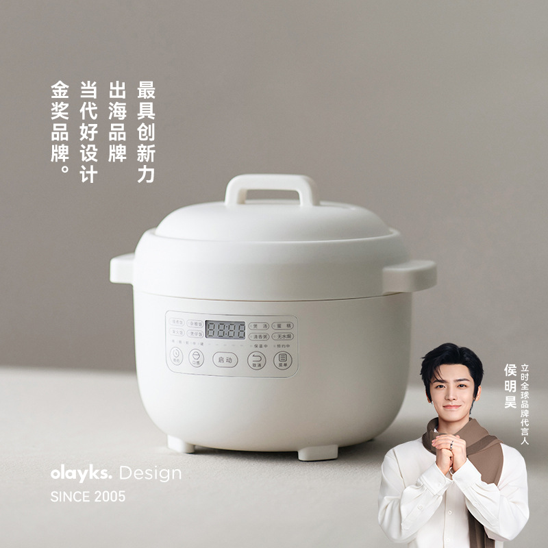 Olayks Instant Mini Rice Cooker 1 to 2 People Household Small Rice Cooker Multi-Function Rice Cooker 1.2L