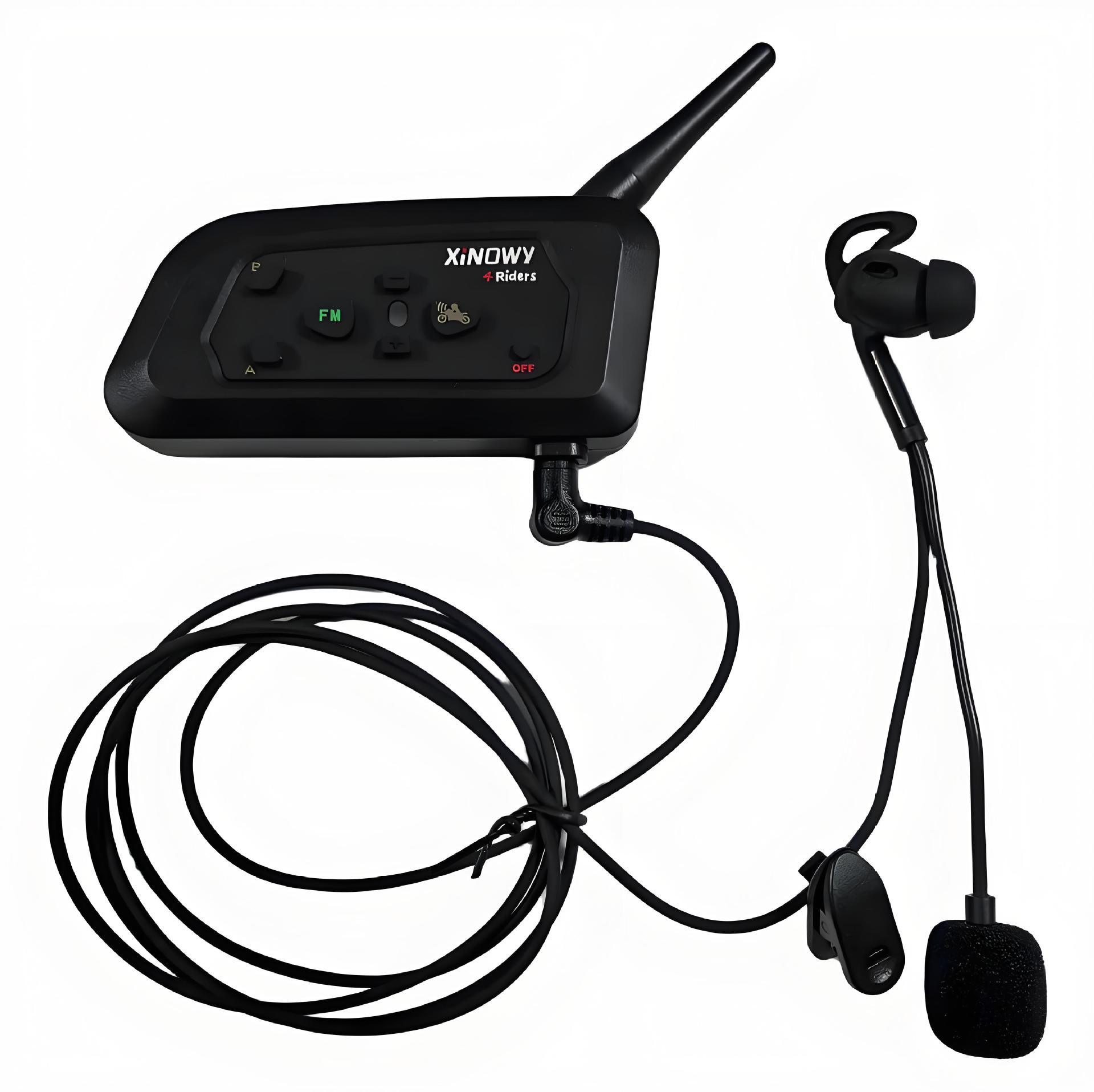 V4Cpro Football Referee Intercom Simultaneously 4 People Intercom Bluetooth Headset In-Ear (Left Ear) 4 Sets + Bag