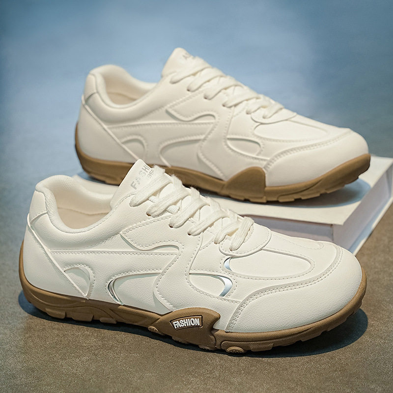 Giày sneaker nam cổ thấp nhẹ nhàng, mũi tròn, dây buộc phía trước, phong cách tối giản — KR 226m Trắng, KR226 xanh vàng
