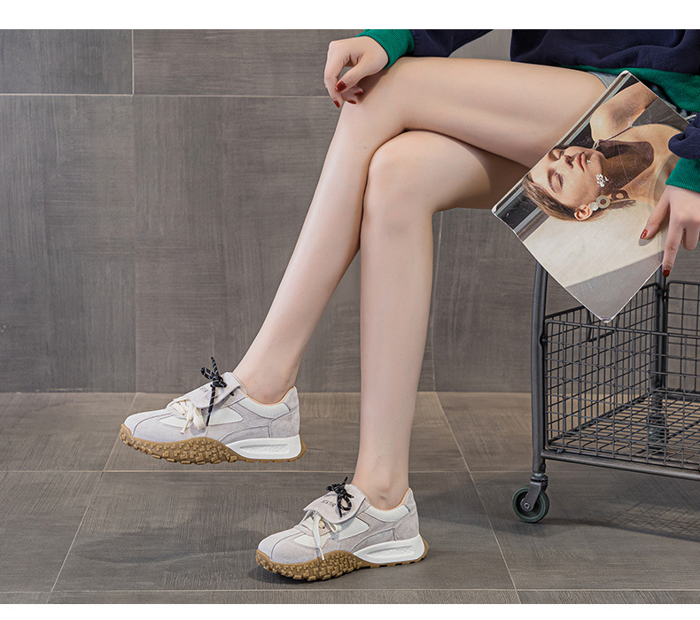 Giày sneaker nữ da heo đế dày phong cách Đức Huajiang mùa thu 2026 — M2632 màu trắng nhạt, M2632 màu vàng, M2632 màu nâu chi tiết 18