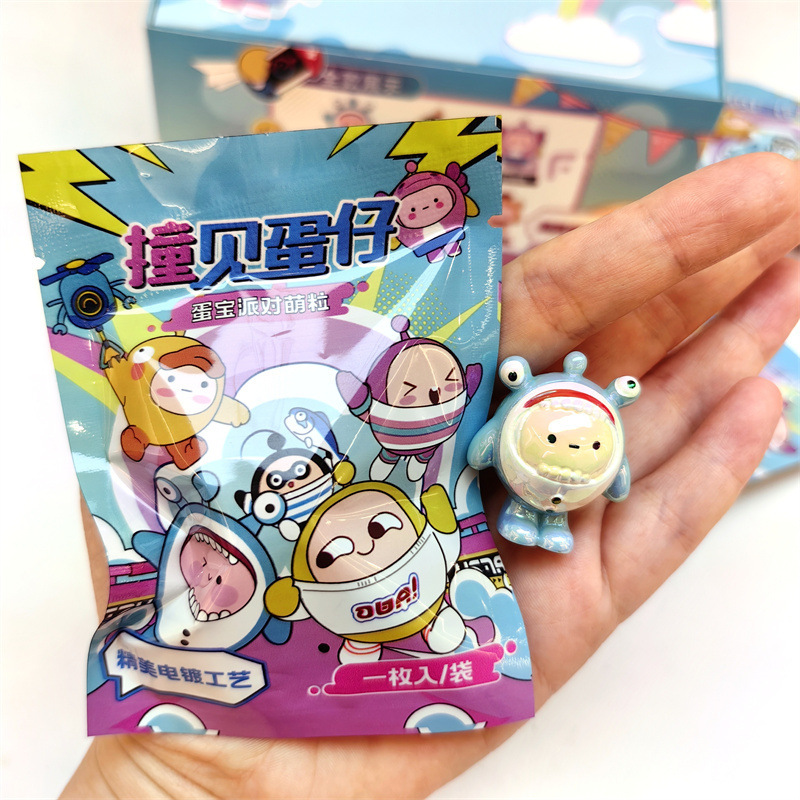 新しい漫画の小さなかわいいオーナメント電気メッキプロセスミニ人形デスクトップ装飾手作りブラインドバッグライブブロードキャスト限定|undefined