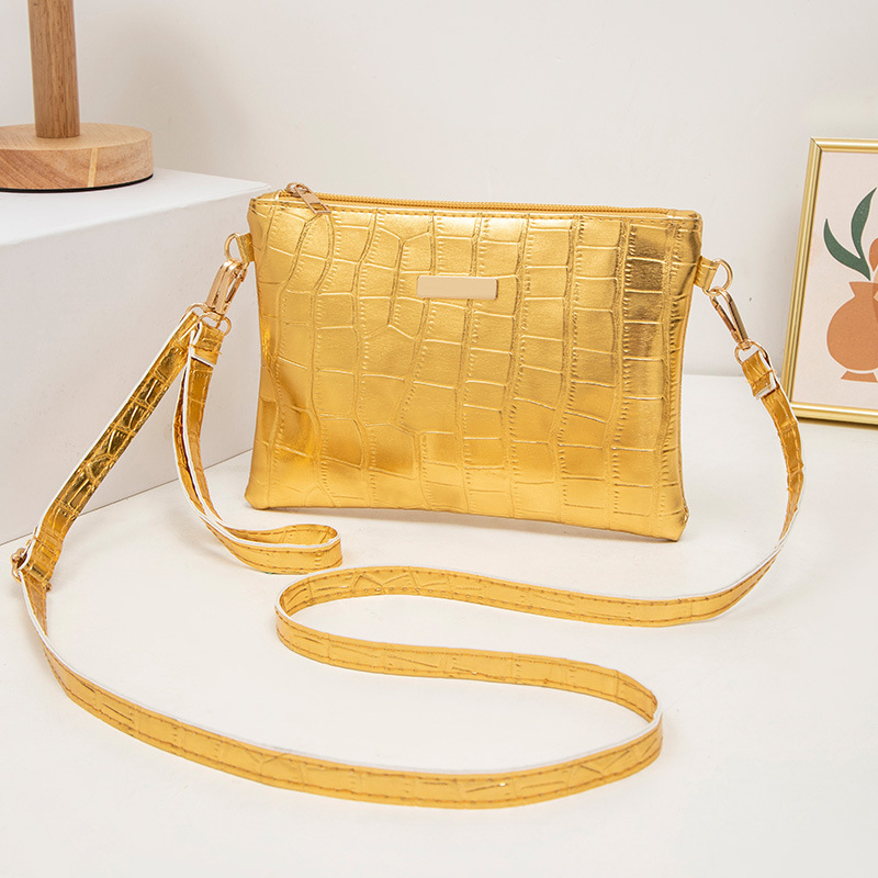Moda retro simple de moda bolsas de damas estampado de piedra de hombro bolso de mano bolso de mano de damas