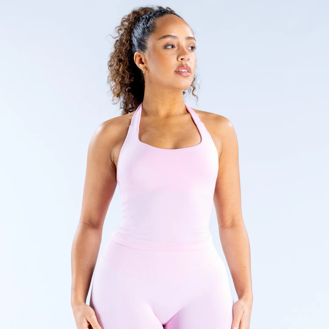 DFYNE Damen Sport-Yoga-Weste mit eckigem Ausschnitt, nahtloses Neckholder-Fitness-Outdoor-Outfit_voghion.com