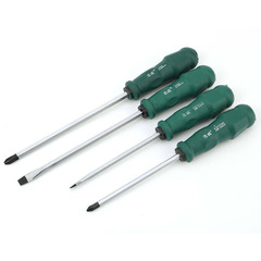 廠家批發 綠柄可敲擊穿心螺絲刀  磁性起子 改錐鏍絲批 十字一字
