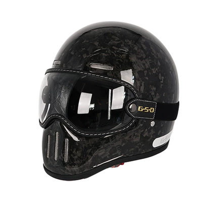 and Women, Winter and All-Season Safety, Motosiklet kaskı (dəbilqə) - black-segment-forged-clear-lens-m55-56