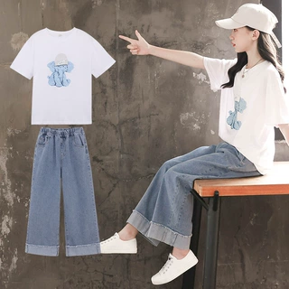 女童夏装套装短袖2026新款儿童网红两件套女孩夏季中大童女装洋气