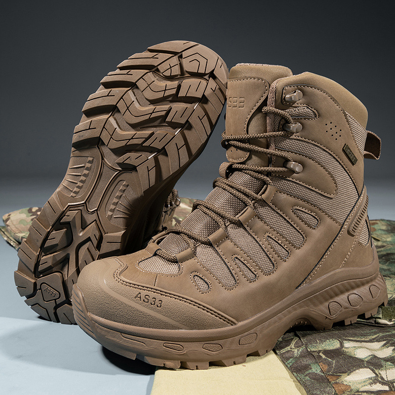 Botas tácticas transfronterizas de gran tamaño transpirables, tropas especiales al aire libre, entrenamiento resistente al desgaste, botas militares para hombres.