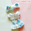 Three -piece suit of colorful splicing skirt