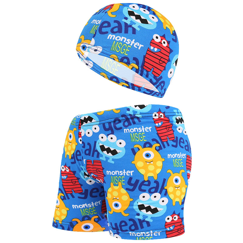 Bañador de natación para niños traje de baño lindo dibujos animados boxeador bañador impreso pantalones de playa para adolescentes y niños al por mayor