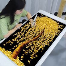 5d钻石画满钻发财树玄关竖版点贴钻石绣十字绣2025新款客厅摇钱树