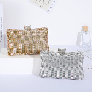 Cross-border hot dinner bag classic diamond hand bag European and American handmade rhinestone bag socialite gift bag manufacturers wholesale