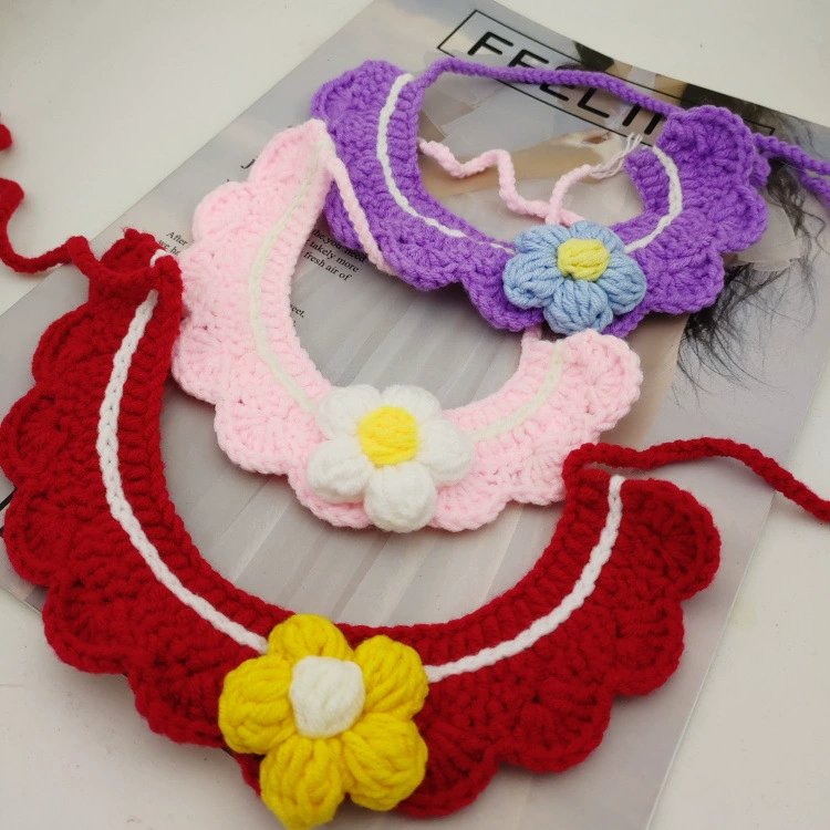 Домашнее животное Кошка Собака Ручной крючок Шерстяной вязаный нагрудник Воротник Британские Короткие Американские Короткие Маппет Милый Спам Шарф