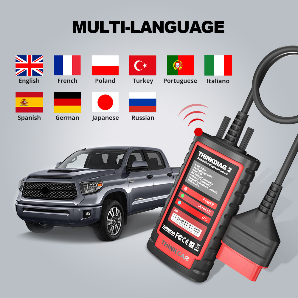 Thinkdiag2 star card offers one year of free use of the OBD2 car diagnostic tool with multi-language configuration and CANFD support