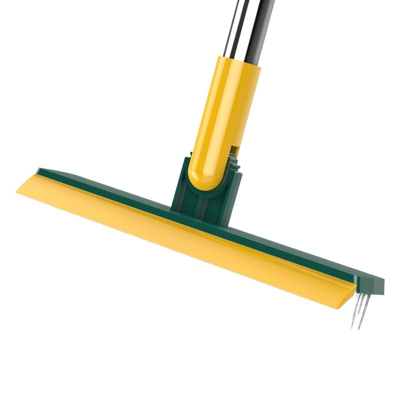 Floor brush hard brush household floor gap cleaning brush V-shaped bathroom toilet long handle floor brush decontamination floor brush