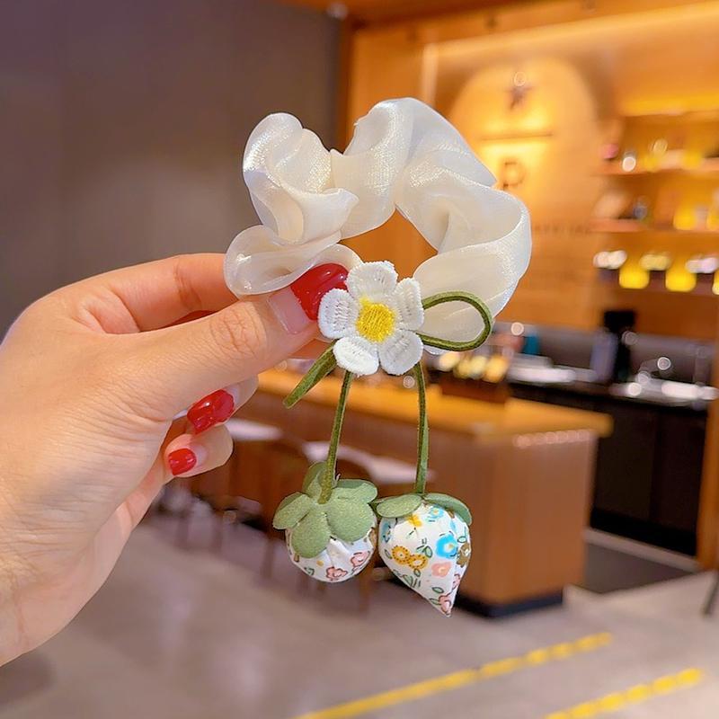 Mickey culo, lunares, flores, círculos para el cabello del intestino grueso, linda cabeza de bola, cabello de placa de dibujos animados, tocado de sentido avanzado, cuerda para la cabeza de felpa