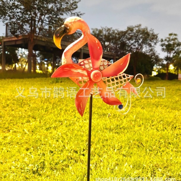 北欧鉄鶏風車装飾品庭回転風車装飾屋外中庭鉄アート地面装飾品|undefined