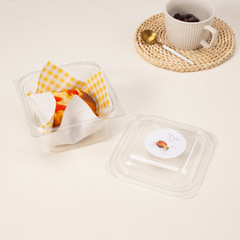 4-inch Basque Cake Box Cream Box Puff Box Mochi Snow Mei Niang Dessert Packing Box Transparent with Lid