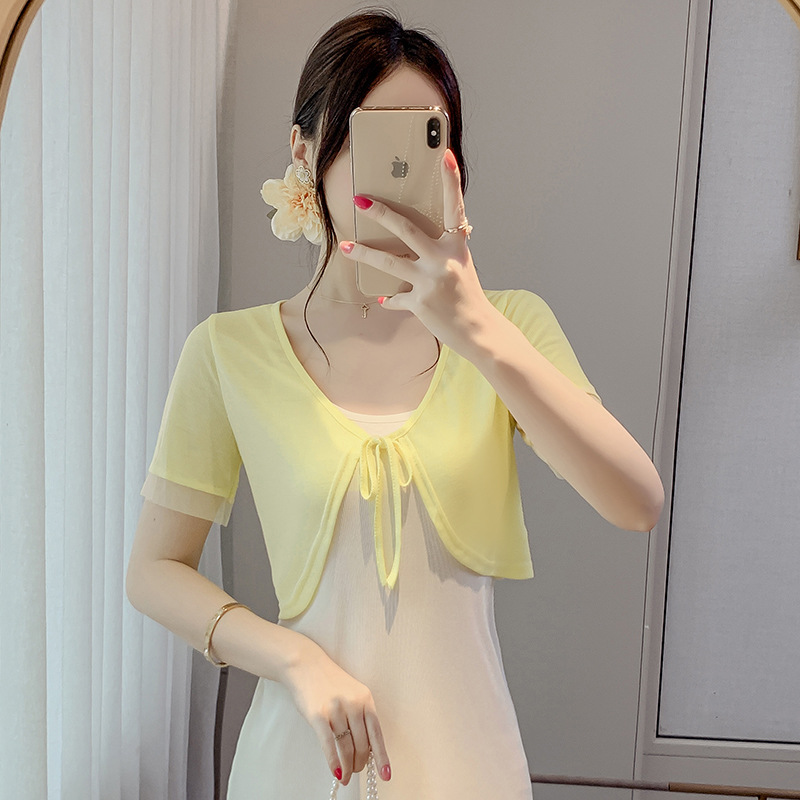 Summer fashionable design short knitted cardigan