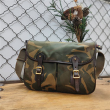 男款挎包厚磅品质油蜡防泼水男帆布包男士斜挎单肩包复古迷彩包