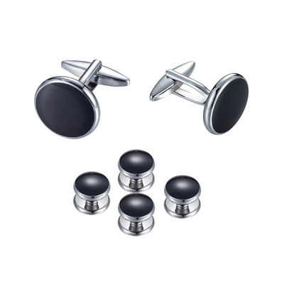 Manufactor Direct selling circular Drip Six piece set French shirt Tuxedo Cufflinks Sleeve nail suit tuxedo studs