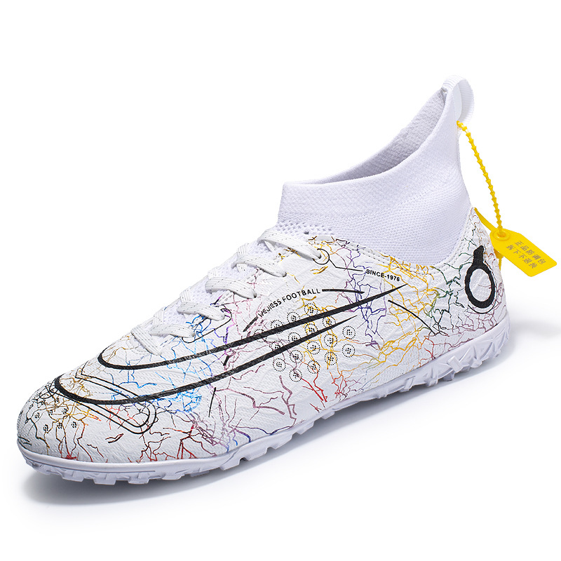 2022 transfronterizo más el tamaño Nuevo FGTF transpirable de los hombres de alta superior de uñas largas y cortas zapatos de fútbol zapatos de entrenamiento de hierba zapatos de fútbol