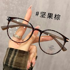 超軽量秋冬美ラード色の丸い枠近視メガネフレーム女性は度数の素顔で白い丸い顔のメガネフレームを見せることができます。