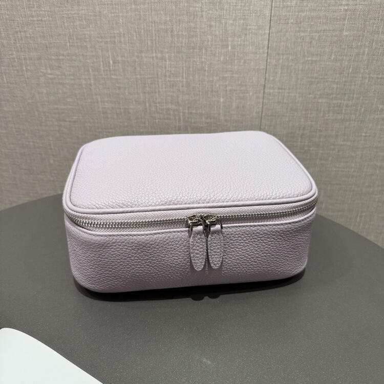 本革超大容量ファッションビスケット化粧品バッグポータブル多機能トイレタリーバッグシンプルな旅行化粧品収納|undefined