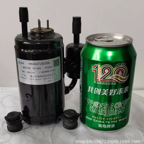 Микрокомпрессор для охлаждения с объемом рабочего объема 2,7 см³ и мощностью 600 Вт, кондиционер для кемпинга DC24V, микро-система охлаждения воды с высокой эффективностью.