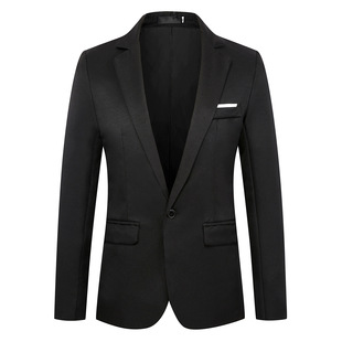 Amazon Foreign Trade Aliexpress 2025 Korean Style Trendy Casual Slim Fit Small Suit Men's Casual Suit Ready in Stock