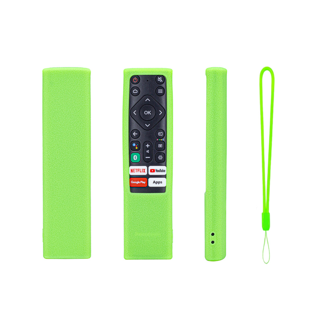 Aplicable para el control remoto de televisión Panasonic RC870P cubierta de silicona gruesa de cuero antideslizante anti-caída cinturón de suspensión luz nocturna