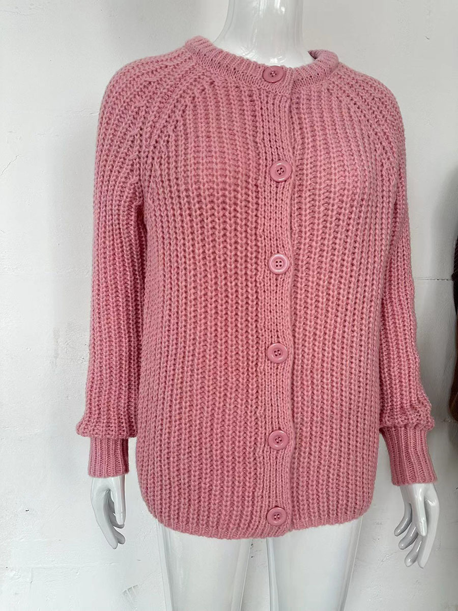 539g Weight Wholesale Women's Casual Solid Color Long Sleeve Sweaters & Cardigans