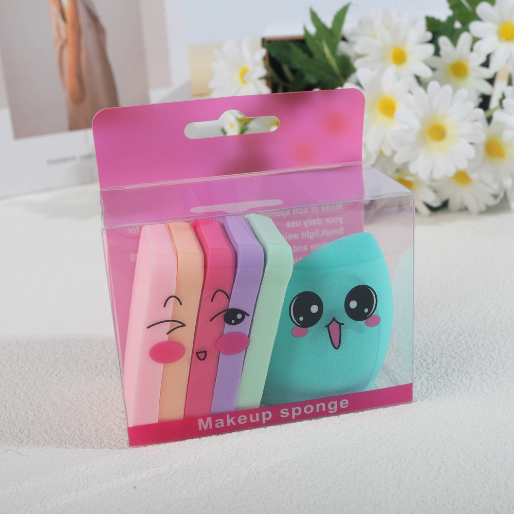 Polvo no comer polvo Q bala almohadilla de aire esponja ultra suave gota de agua huevo de maquillaje oblicuo diferente forma caja líquido de base