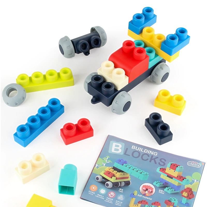 Constructor from soft rubber, toy, can bite, early education, science and technology