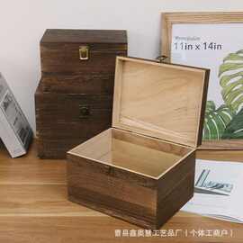 复古桐木多尺寸方形礼品包装盒首饰手表文玩证件收纳盒木盒储物
