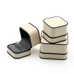 圓角PU珠寶首飾盒創意戒指盒對戒盒耳釘吊墜項鍊禮盒手鐲手鍊盒子