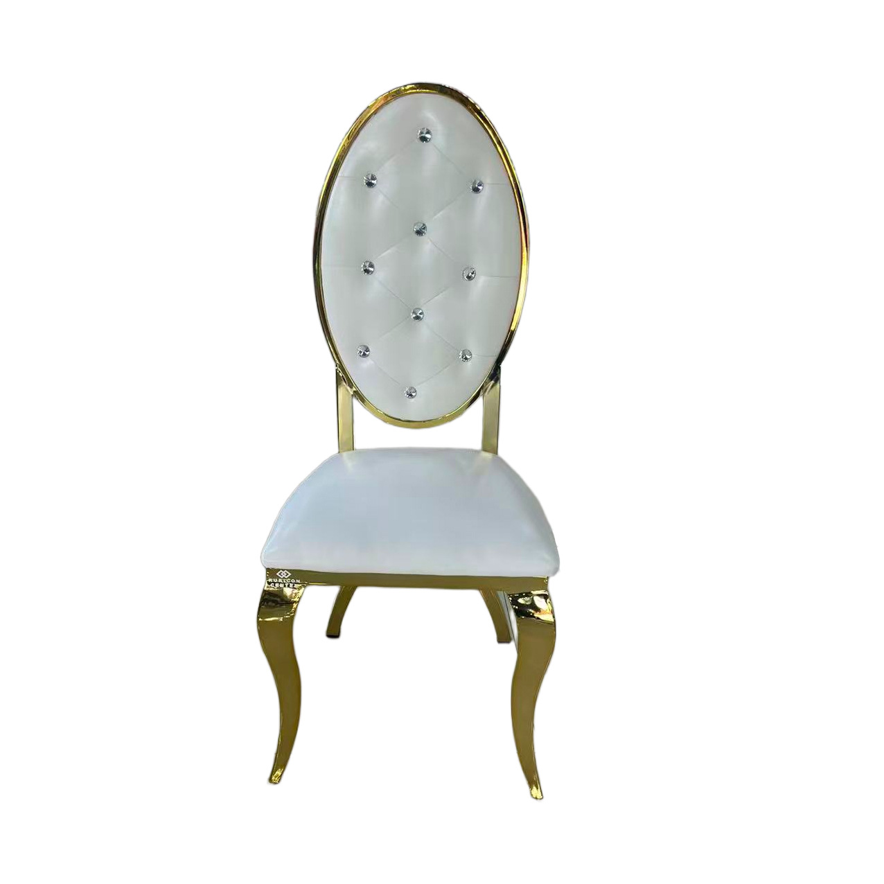 Sillas de banquete de restaurante de lujo ligero de estilo europeo sillas de comedor de acero inoxidable sillas de comedor caseras chapadas en oro
