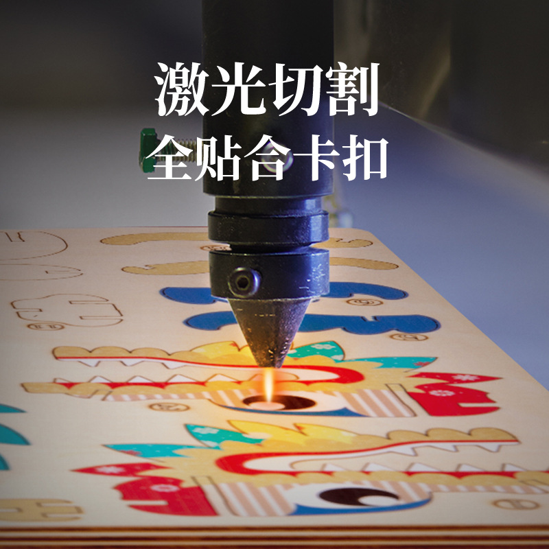 China dragón rompecabezas de madera ensamblado modelo tridimensional hecho a mano diy juguetes de puzzle para niños estilo nacional rompecabezas adornos