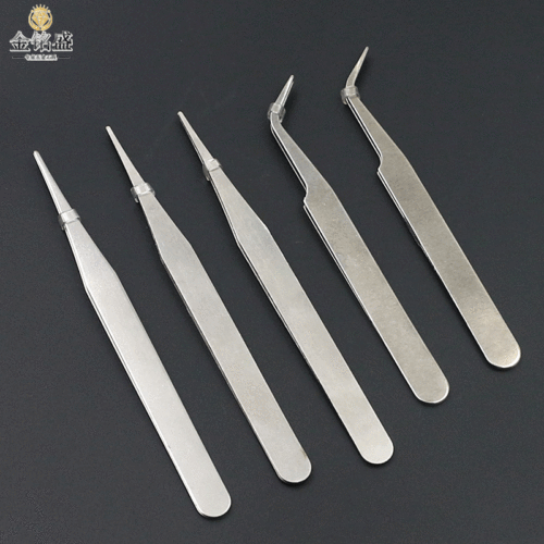 Stainless Steel Tweezers Straight Head 0.6mm Thick Nail Art Tweezers Repair Tools Diamond Painting Distribution Craft Accessories Wholesale