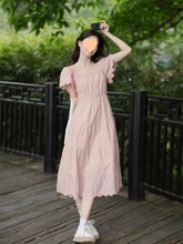 大码女装气质连衣裙2024新款夏季茶歇法式感显瘦初恋A字裙子